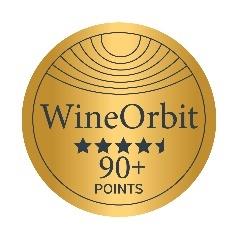 Wine Orbit 90+ rating badge